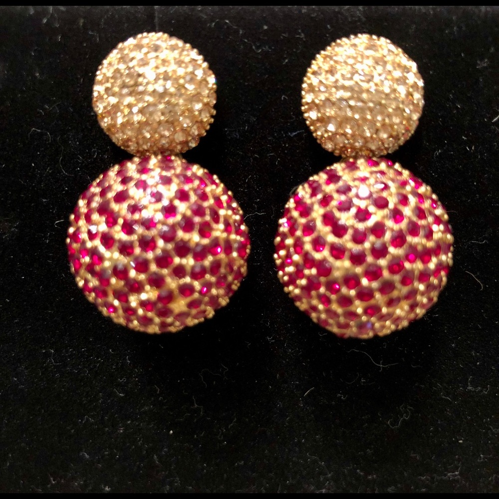 India Hicks Ruby / Gold Earrings